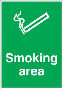 Smoking Area Safe Condition Safety Sign - Portrait