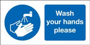 Wash Your Hands Please Safety Sign - Landscape
