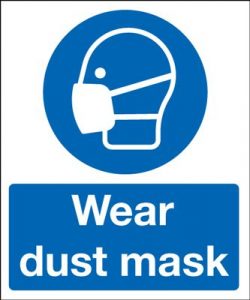 Wear Dust Mask Mandatory Safety Sign - Portrait