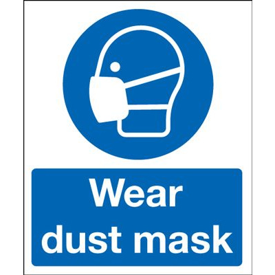 Wear Dust Mask Mandatory Safety Sign - Portrait