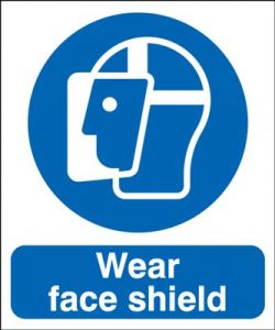 Wear Face Shield Mandatory Safety Sign - Portrait