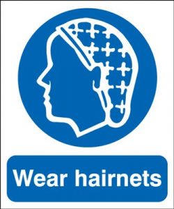 Wear Hairnets Mandatory Safety Sign