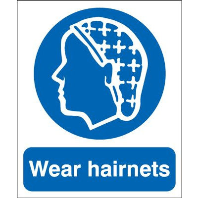 Wear Hairnets Mandatory Safety Sign