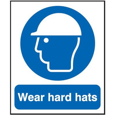 Wear Hard Hats Mandatory Safety Sign