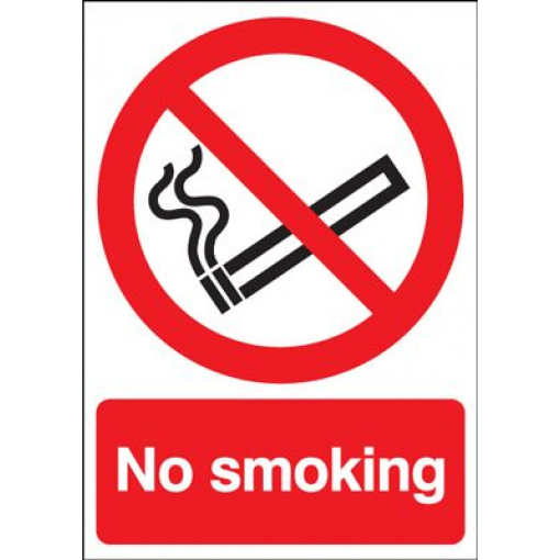 No Smoking Safety Sign - Portrait