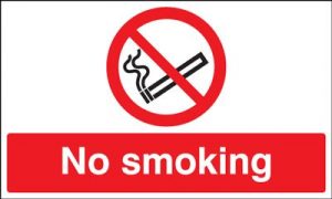 No Smoking Safety Sign - Landscape