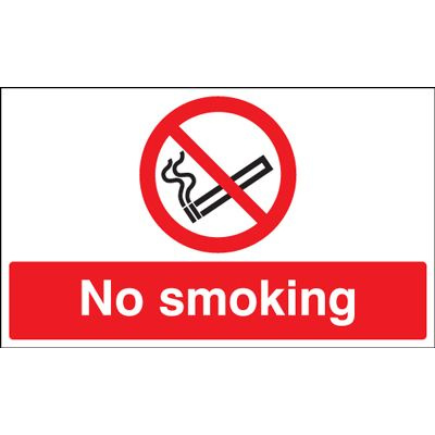 No Smoking Safety Sign - Landscape