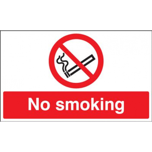 No Smoking Safety Sign - Landscape