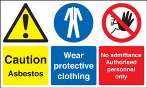 Danger Asbestos Wear Protective Clothing Safety Sign