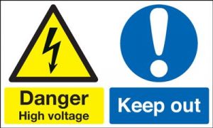Danger High Voltage Keep Out Multi Message Safety Sign - Landscape