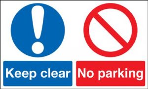 Keep Clear No Parking Multi Message Safety Sign - Landscape