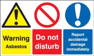 Warning Asbestos / Do Not Disturb Avoid Damage Safety Sign