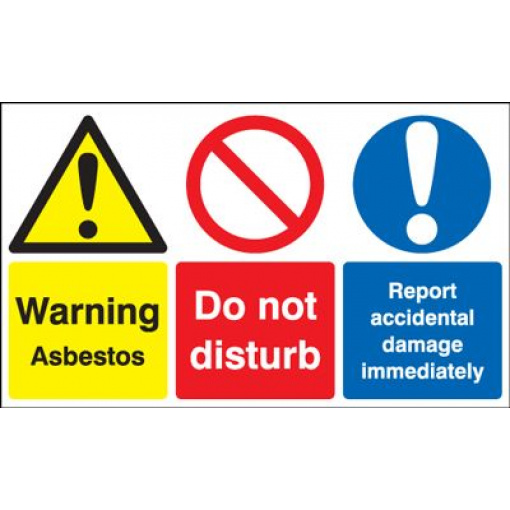 Warning Asbestos / Do Not Disturb Avoid Damage Safety Sign