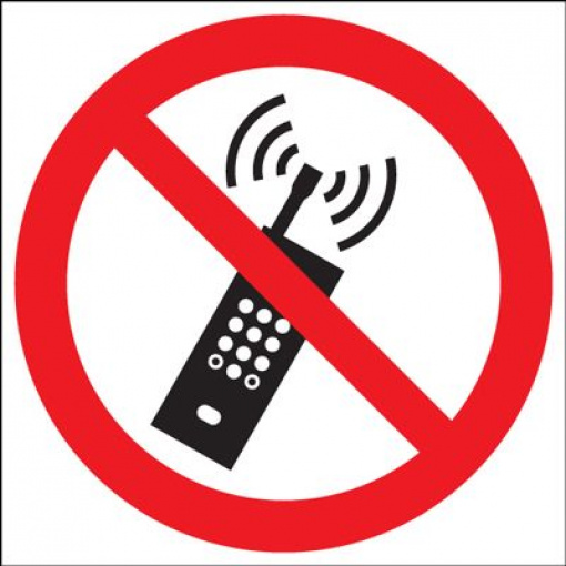 Do Not Use Mobile Phones Prohibition Safety Sign