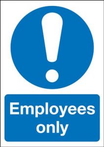 Employees Only Mandatory Safety Sign