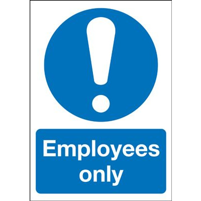 Employees Only Mandatory Safety Sign