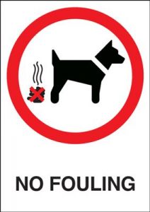 No Fouling Prohibition Safety Sign - Portrait