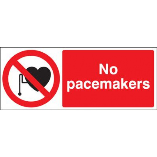 No Pacemakers Safety Sign