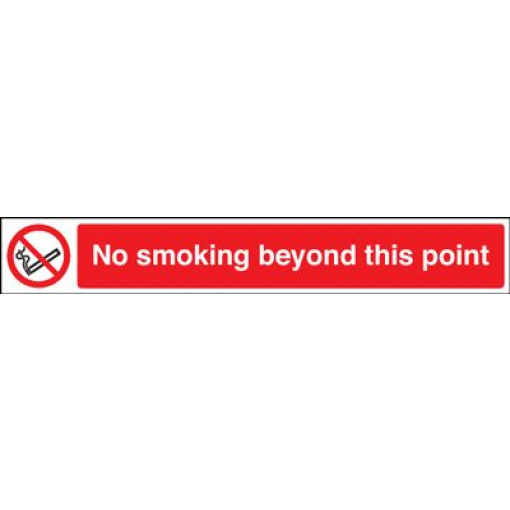 No Smoking Beyond This Point Safety Sign - Landscape