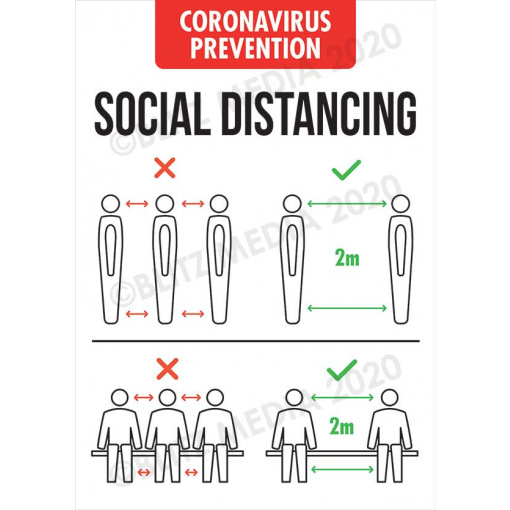 Blitz Media Coronavirus Signs Coronavirus Prevention Social Distancing Poster Do Dont