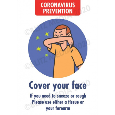 Blitz Media Coronavirus Signs Schools Coronavirus Prevention Cover Face Poster