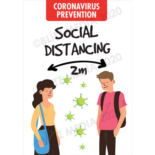 Blitz Media Coronavirus Signs Schools Coronavirus Prevention Social Distancing 2m