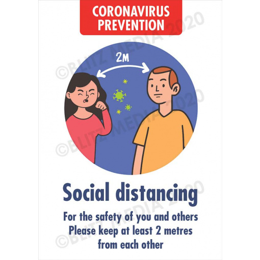 Blitz Media Coronavirus Signs Schools Coronavirus Prevention Social Distancing Poster