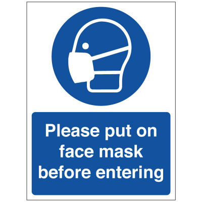 BLZ-COV19-47 Please put on face mask before entering